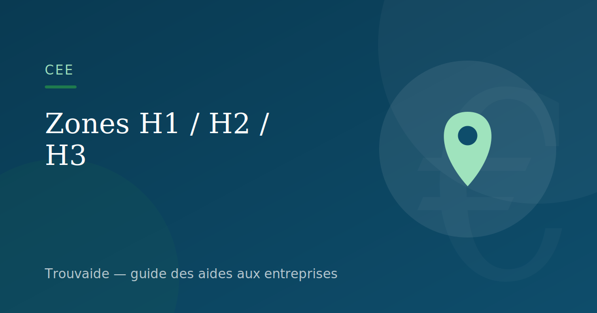 Zones H1/H2/H3 : pourquoi votre prime CEE change selon la région — illustration du guide Trouvaide
